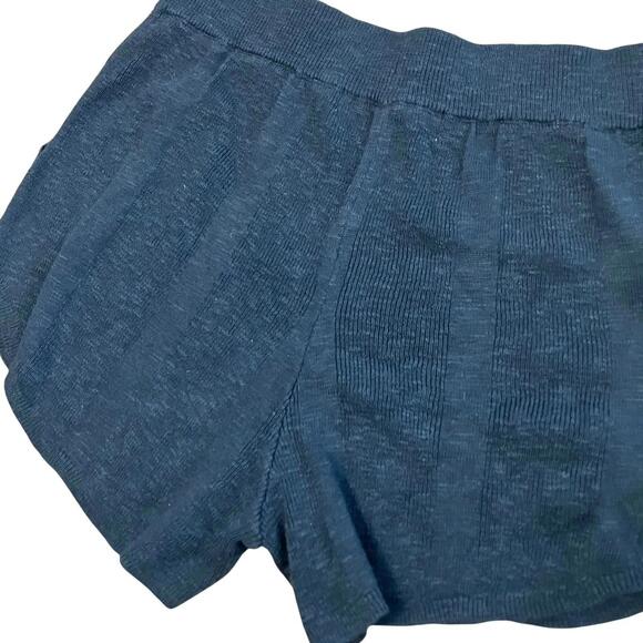 Free People Beach Shorts M Black Knit Comfy Pull On Coastal Lounge Cozy Stretch - Picture 9 of 10